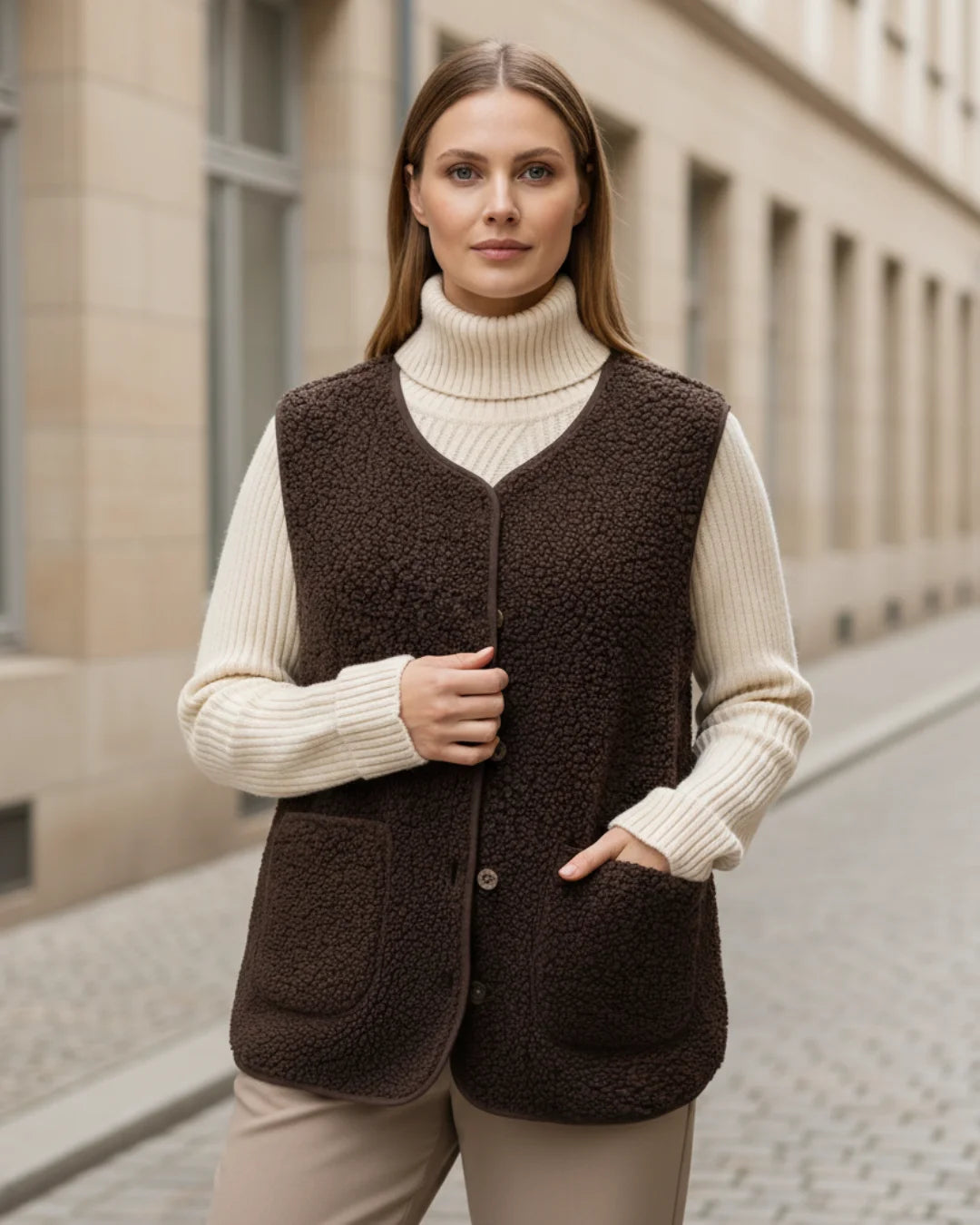 Solene™ – Parisian Wool Cardigan for Effortless Elegance