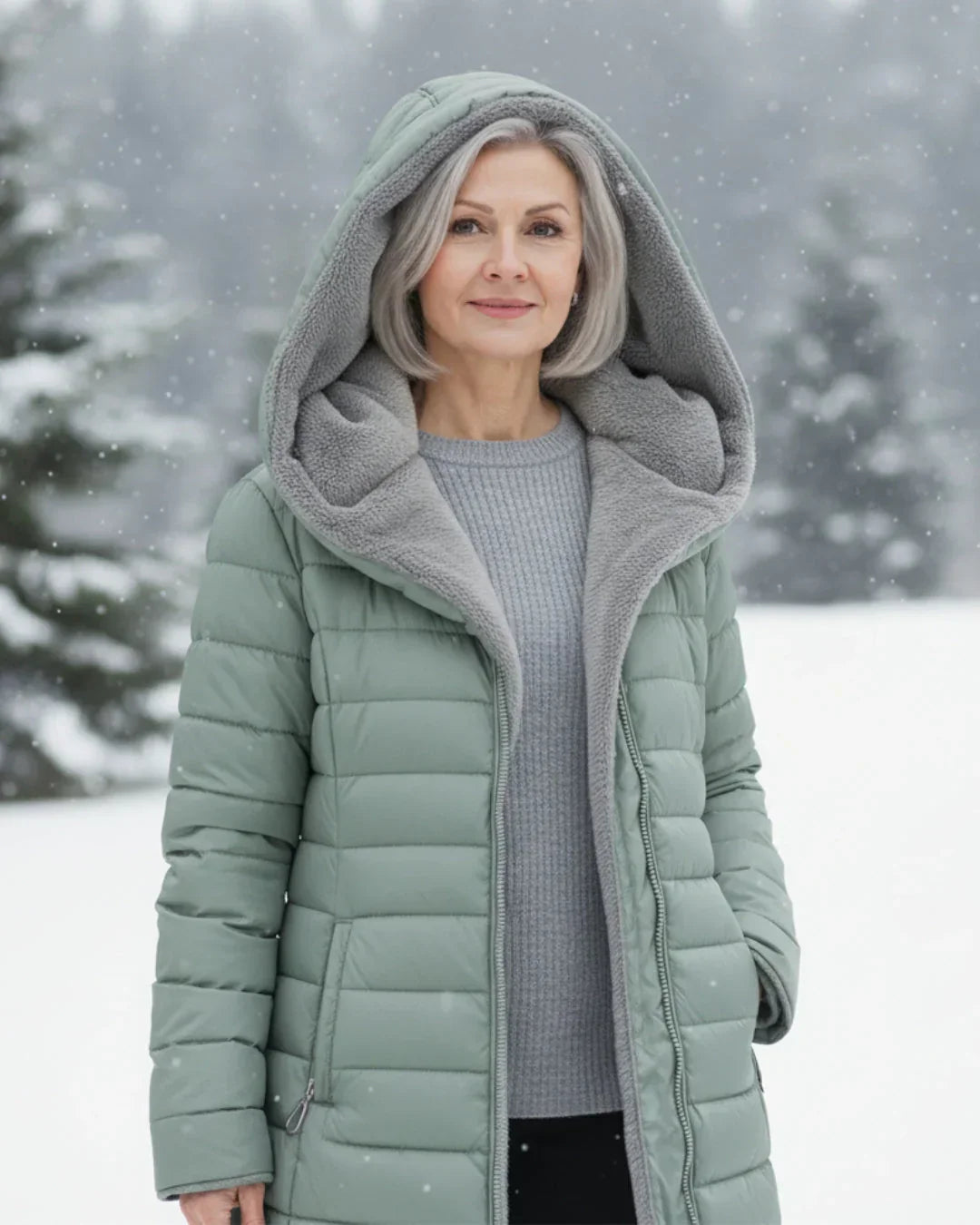 Olivia™ – Insulated Winter Jacket with Sherpa Hood