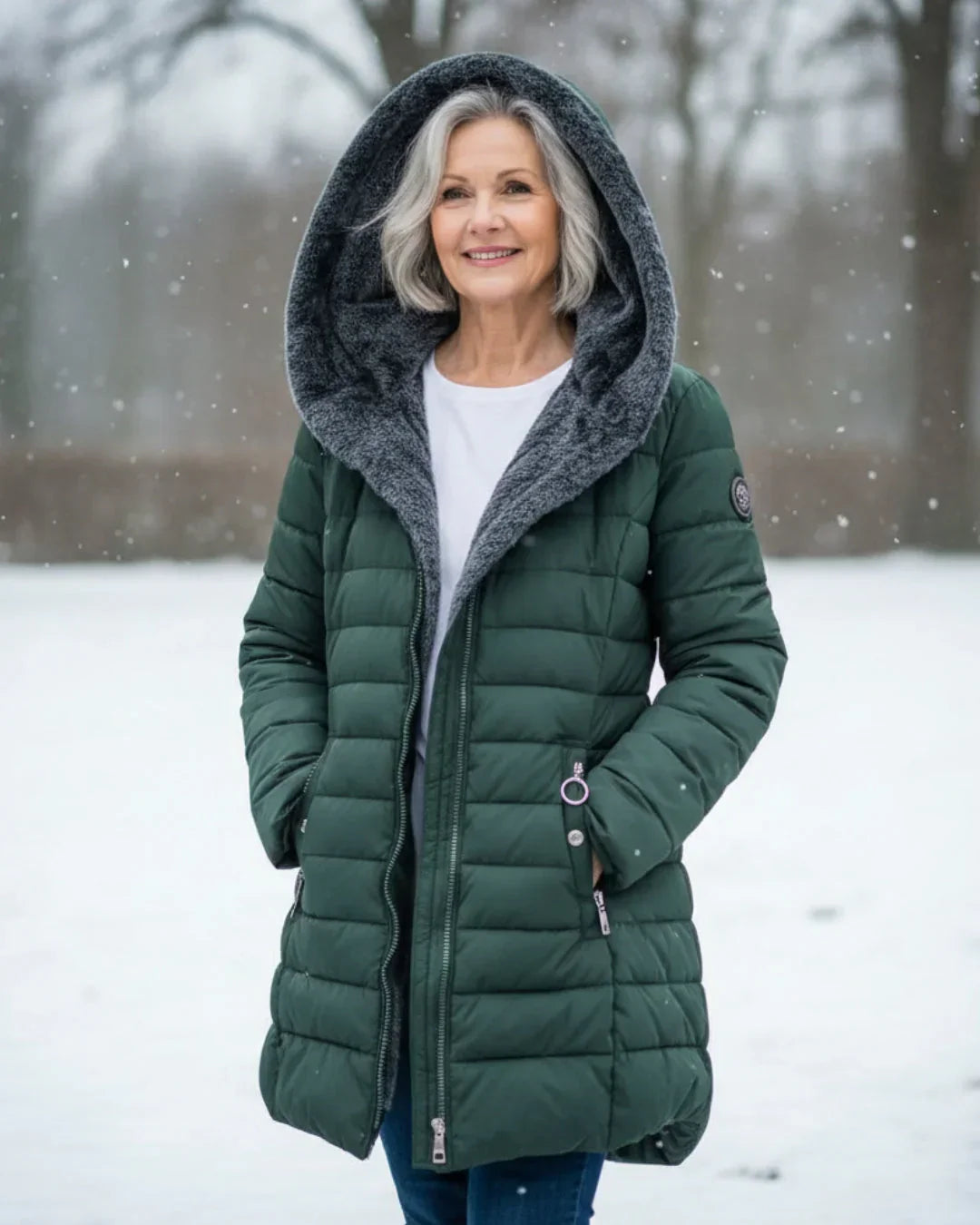 Olivia™ – Insulated Winter Jacket with Sherpa Hood