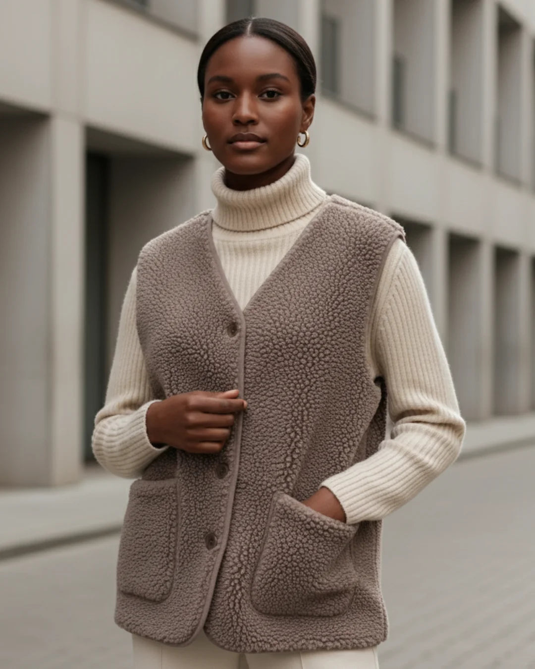 Solene™ – Parisian Wool Cardigan for Effortless Elegance