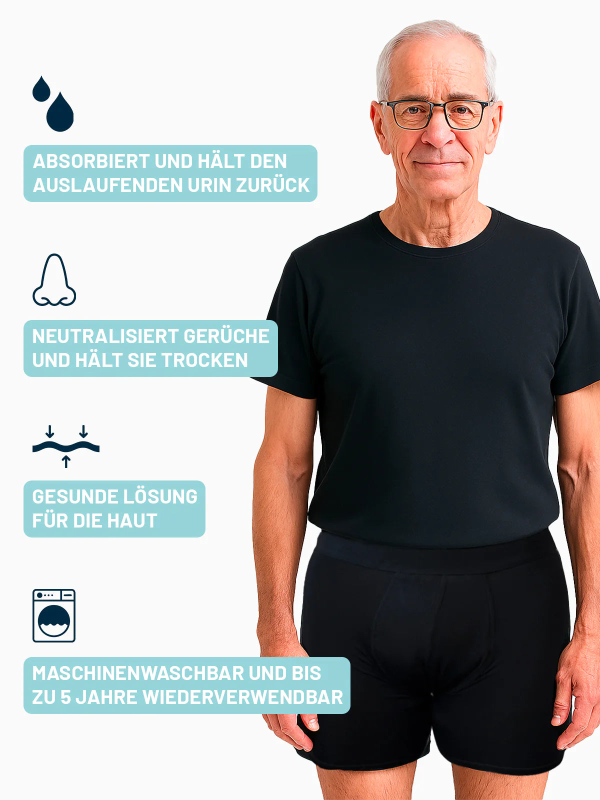 DryGuard™ – Auslaufsichere Boxershorts für Männer (2 kaufen, 5 bekommen)