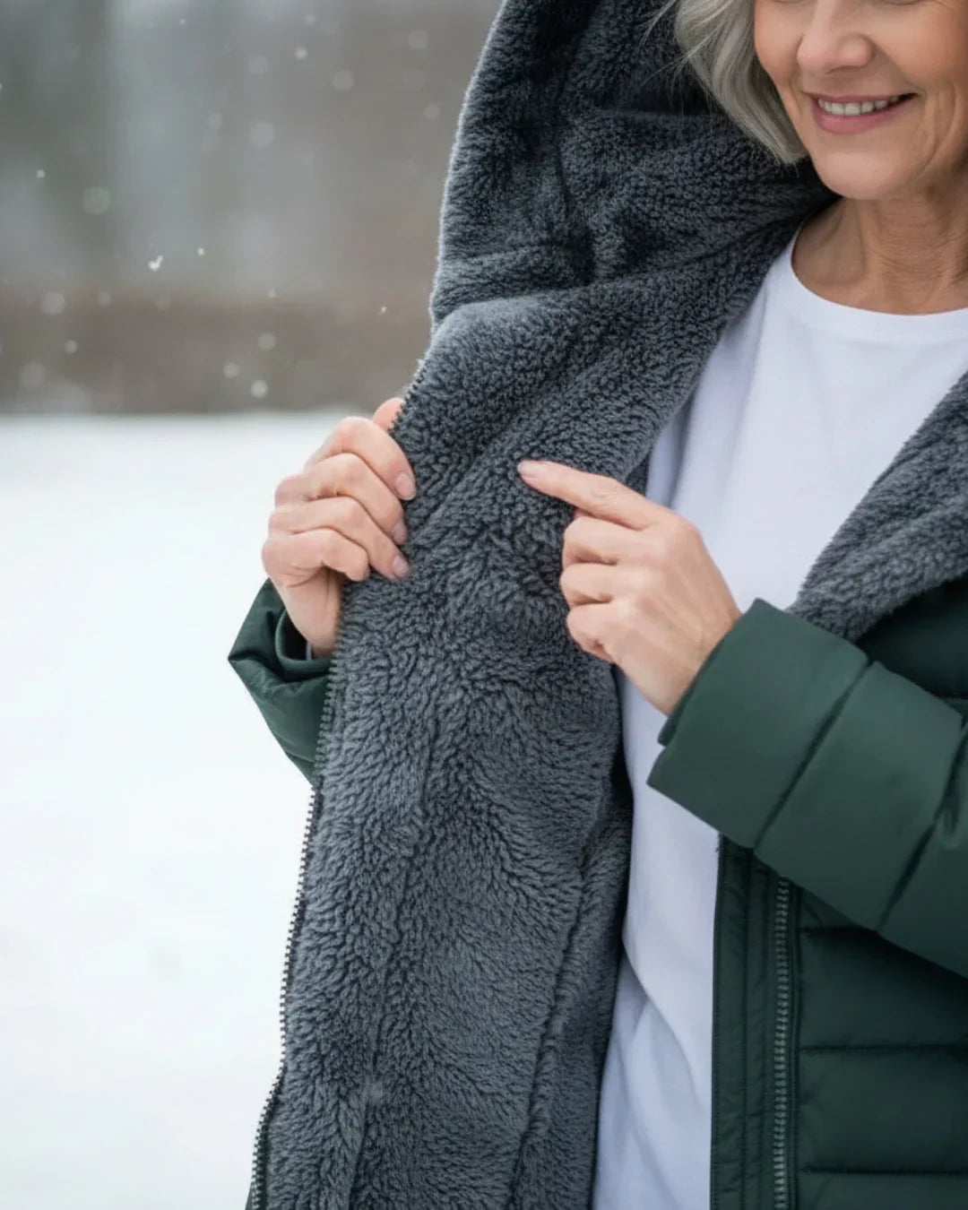 Olivia™ – Insulated Winter Jacket with Sherpa Hood