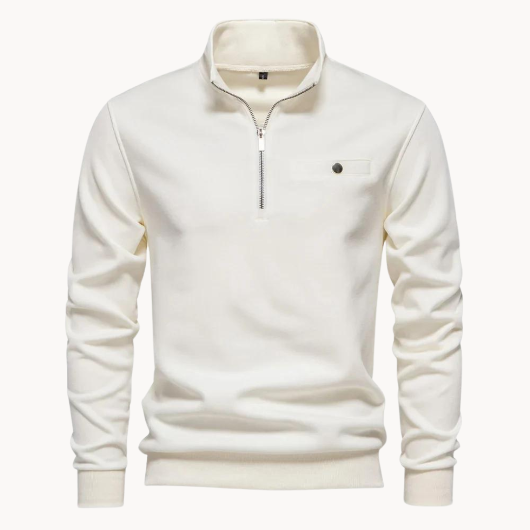 Pull zippé à col montant Lennox | Rizi