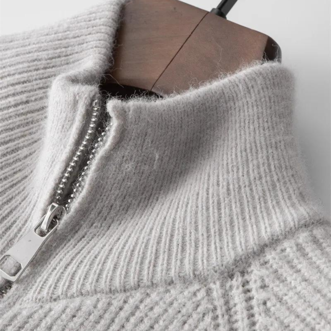 Colton Kaschmir-Pullover mit Reißverschluss | Lupi