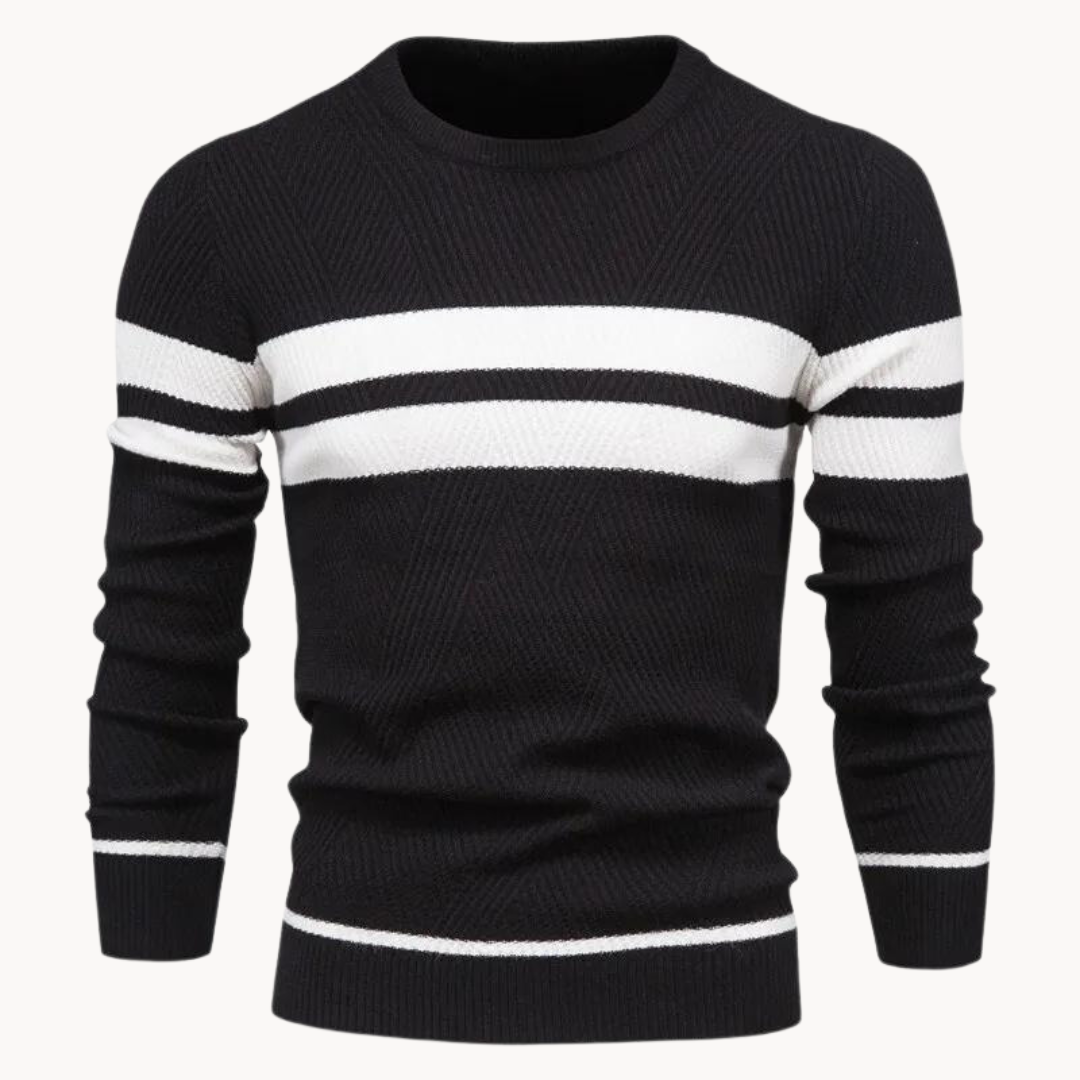 Zander Field Stripe Baumwoll-Crewneck | Lupi