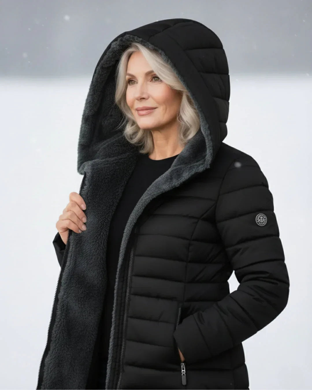 Olivia™ – Insulated Winter Jacket with Sherpa Hood