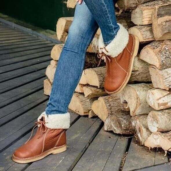 WASSERDICHTE POLARSTIEFEL AUS LEDER MIT WOLLFUTTER | Lupi