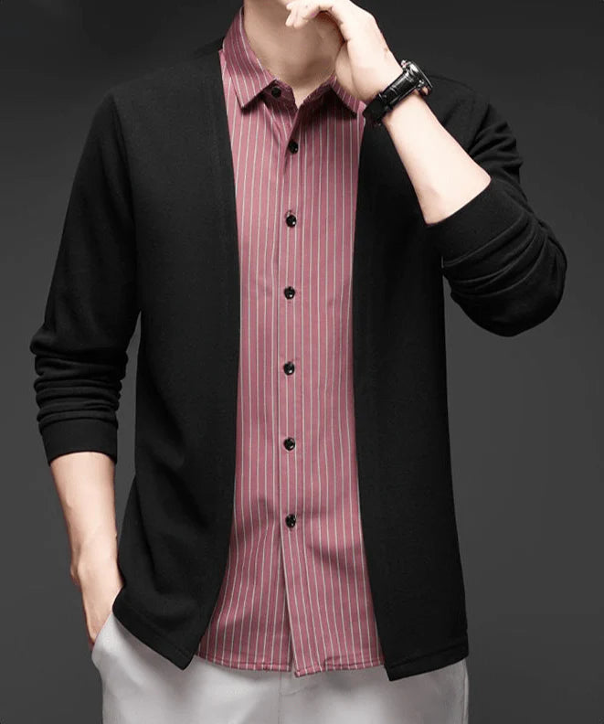 Gianluigi™ – Italian Cut 2-in-1 Cardigan Shirt