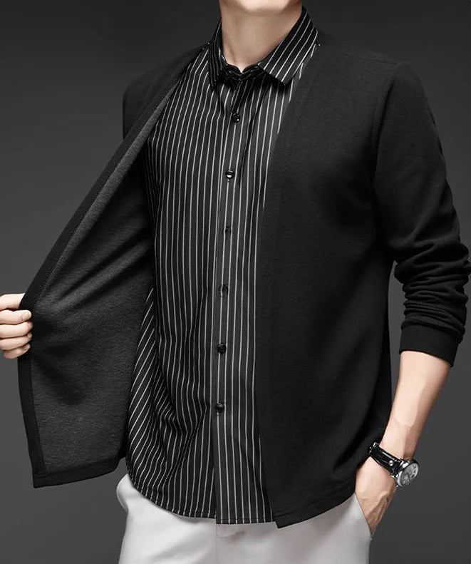 Gianluigi™ – Italian Cut 2-in-1 Cardigan Shirt