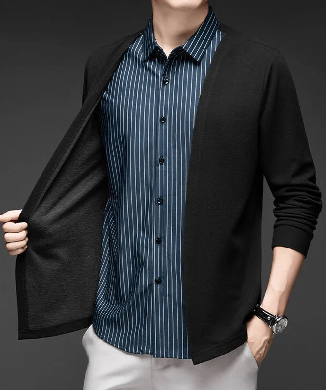 Gianluigi™ – Italian Cut 2-in-1 Cardigan Shirt