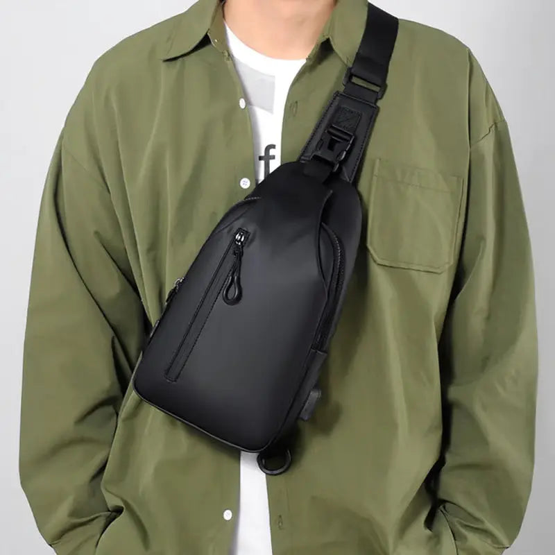 Waterproof Crossbody Bag with USB Port - SyncPack™