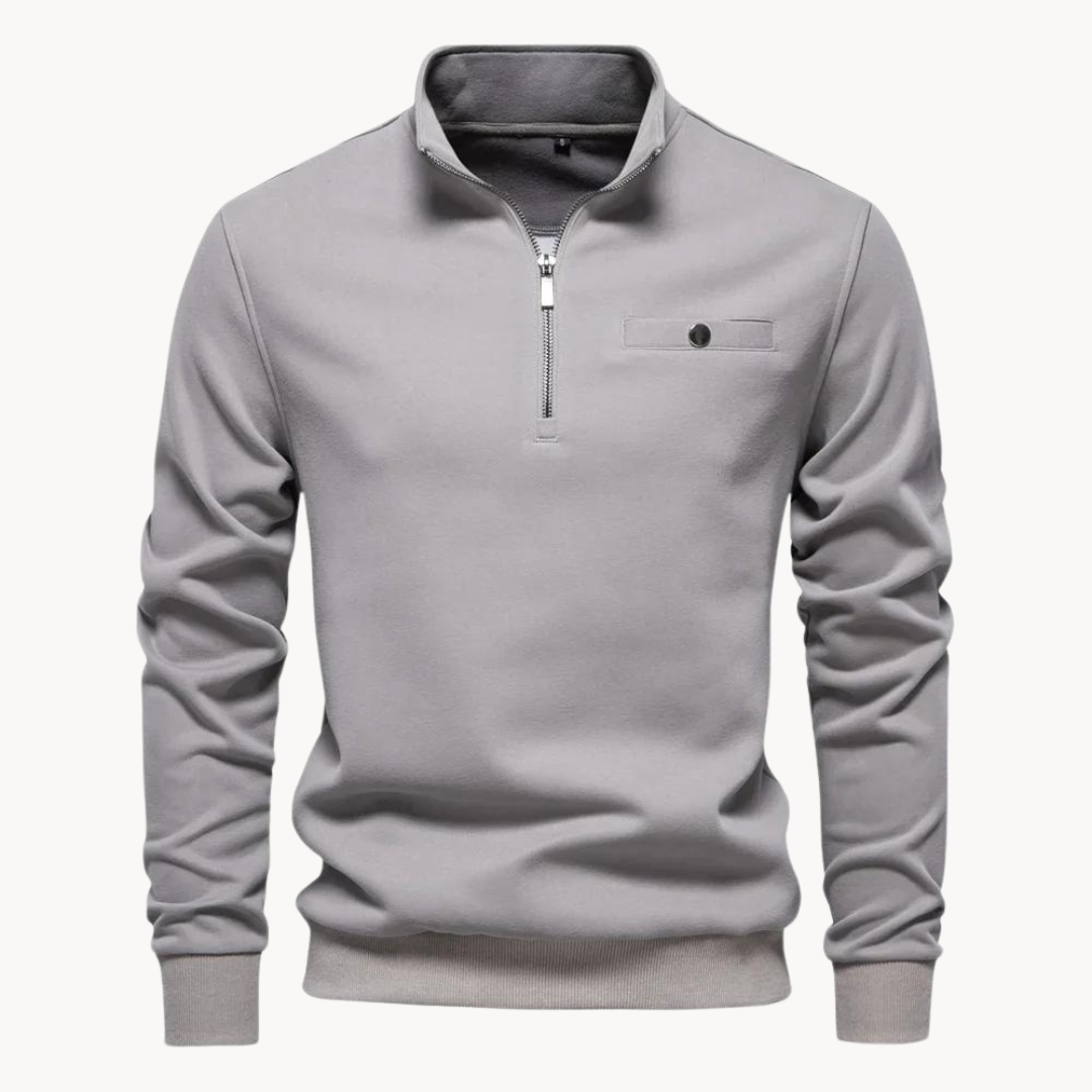 Pull zippé à col montant Lennox | Rizi