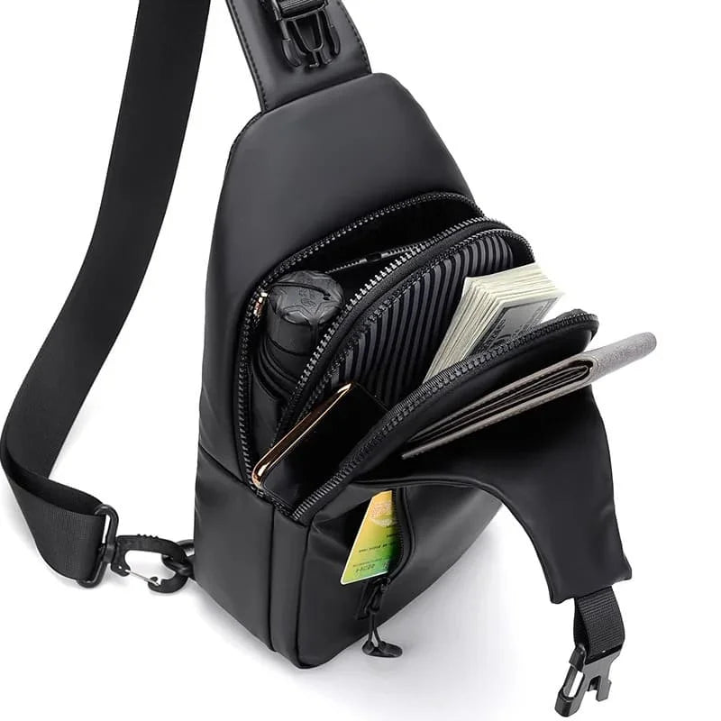 Waterproof Crossbody Bag with USB Port - SyncPack™