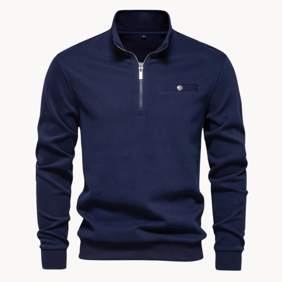 Pull zippé à col montant Lennox | Rizi