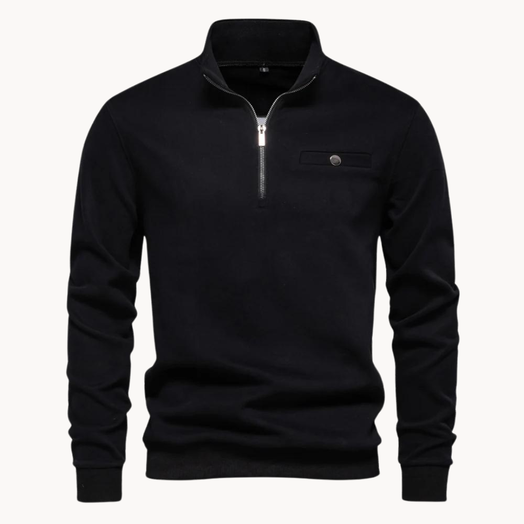 Pull zippé à col montant Lennox | Rizi