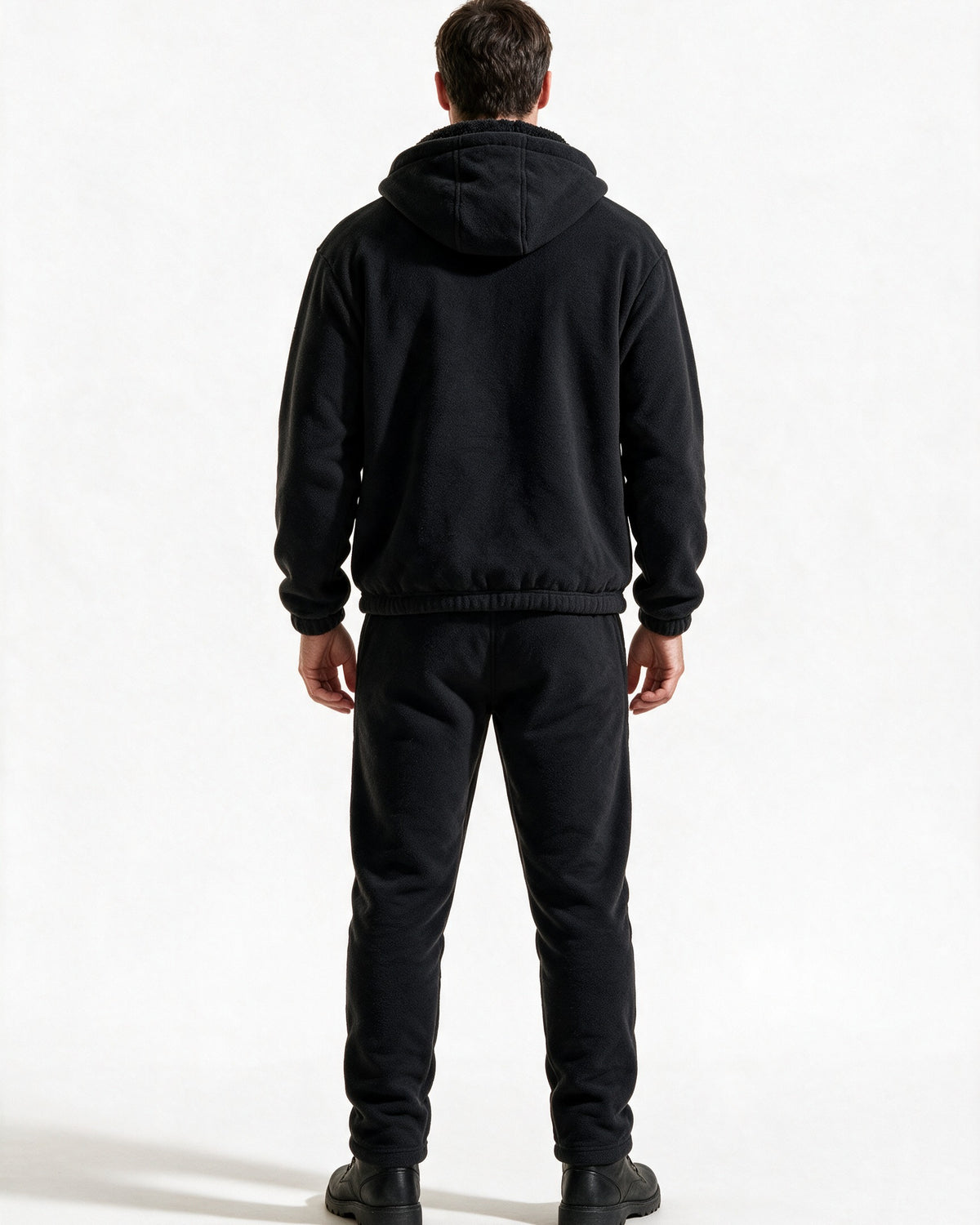 Norway Set in Black — back view with the hood down