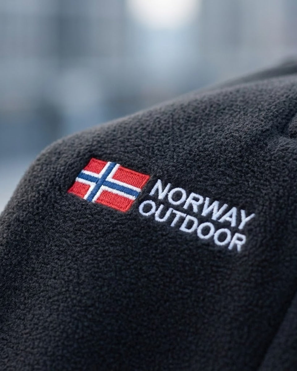Norway Set — embroidered flag badge on the fleece