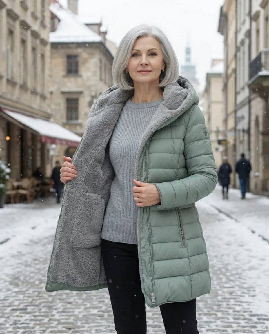 Olivia™ – Insulated Winter Jacket with Sherpa Hood