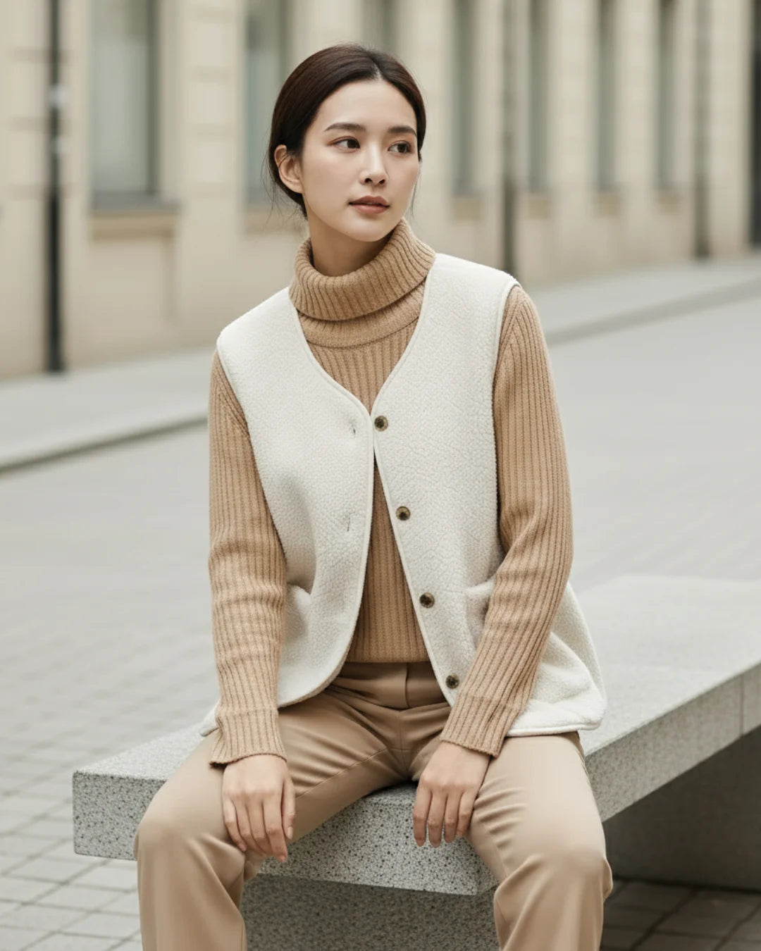 Solene™ – Parisian Wool Cardigan for Effortless Elegance