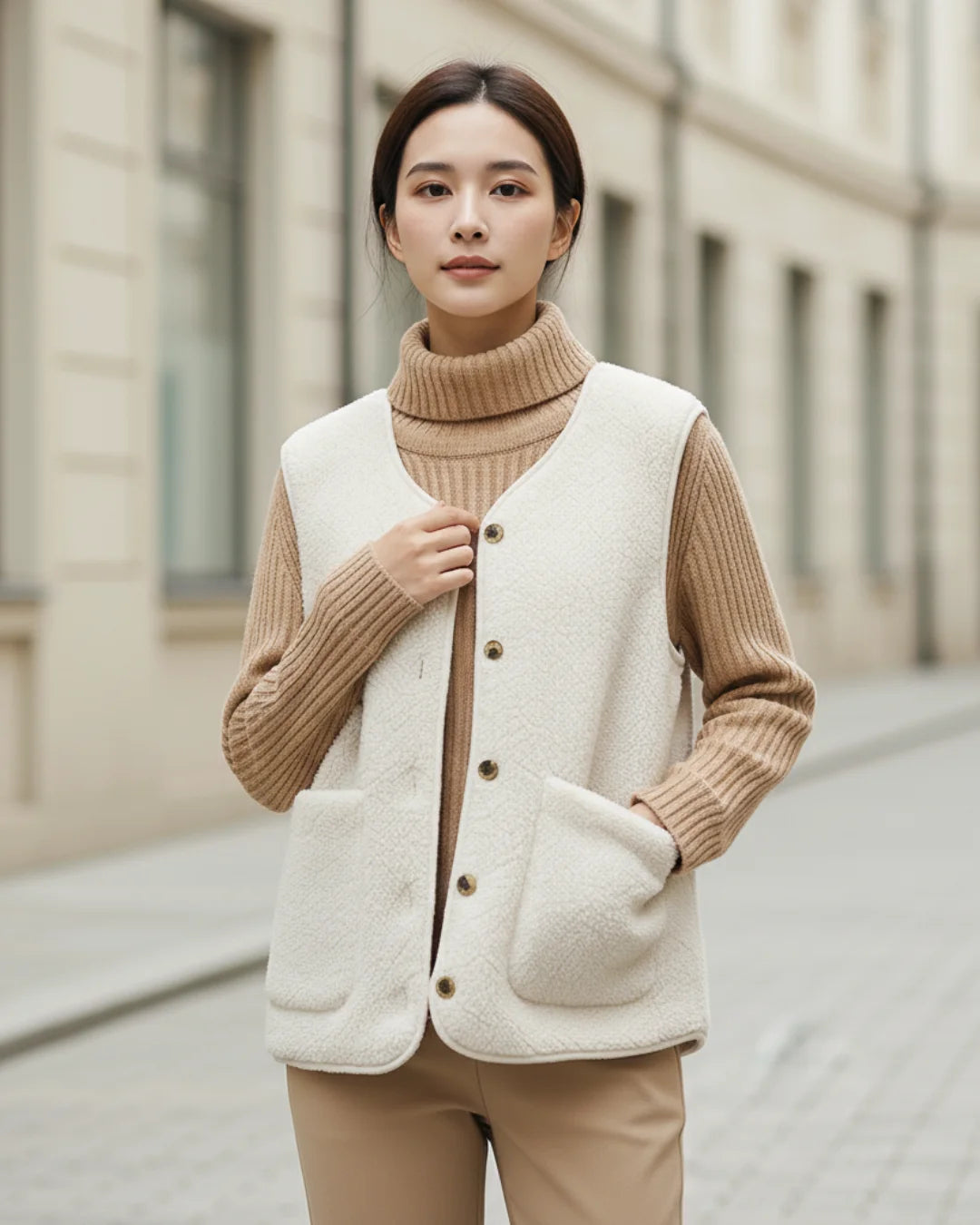 Solene™ – Parisian Wool Cardigan for Effortless Elegance