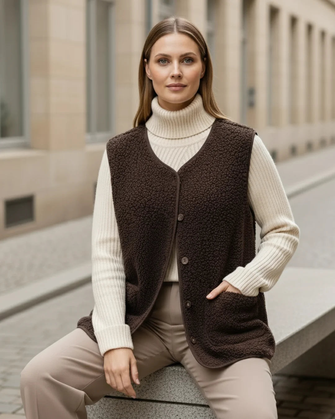 Solene™ – Parisian Wool Cardigan for Effortless Elegance