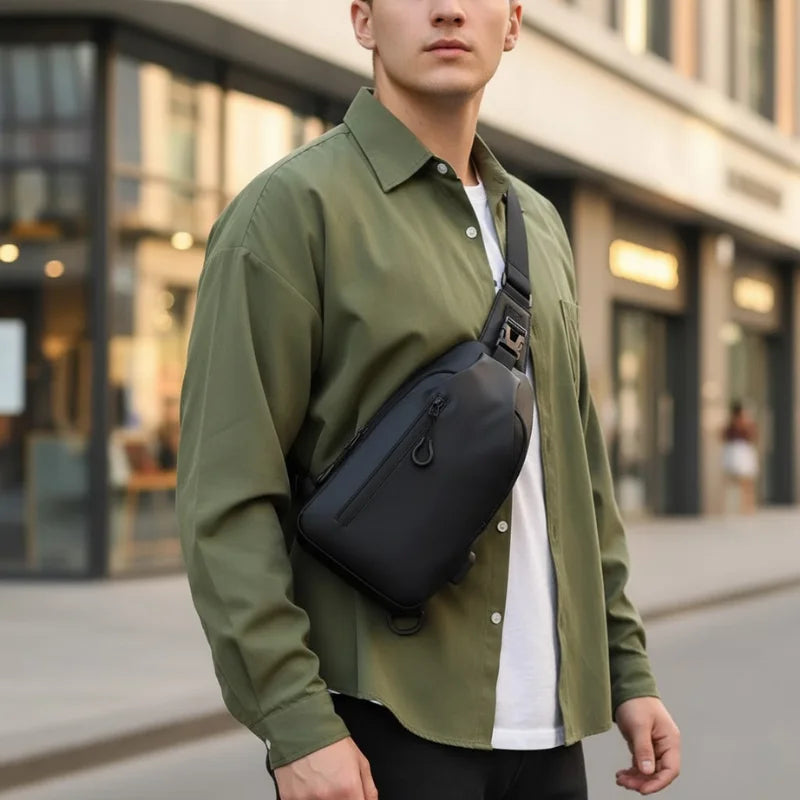 Waterproof Crossbody Bag with USB Port - SyncPack™