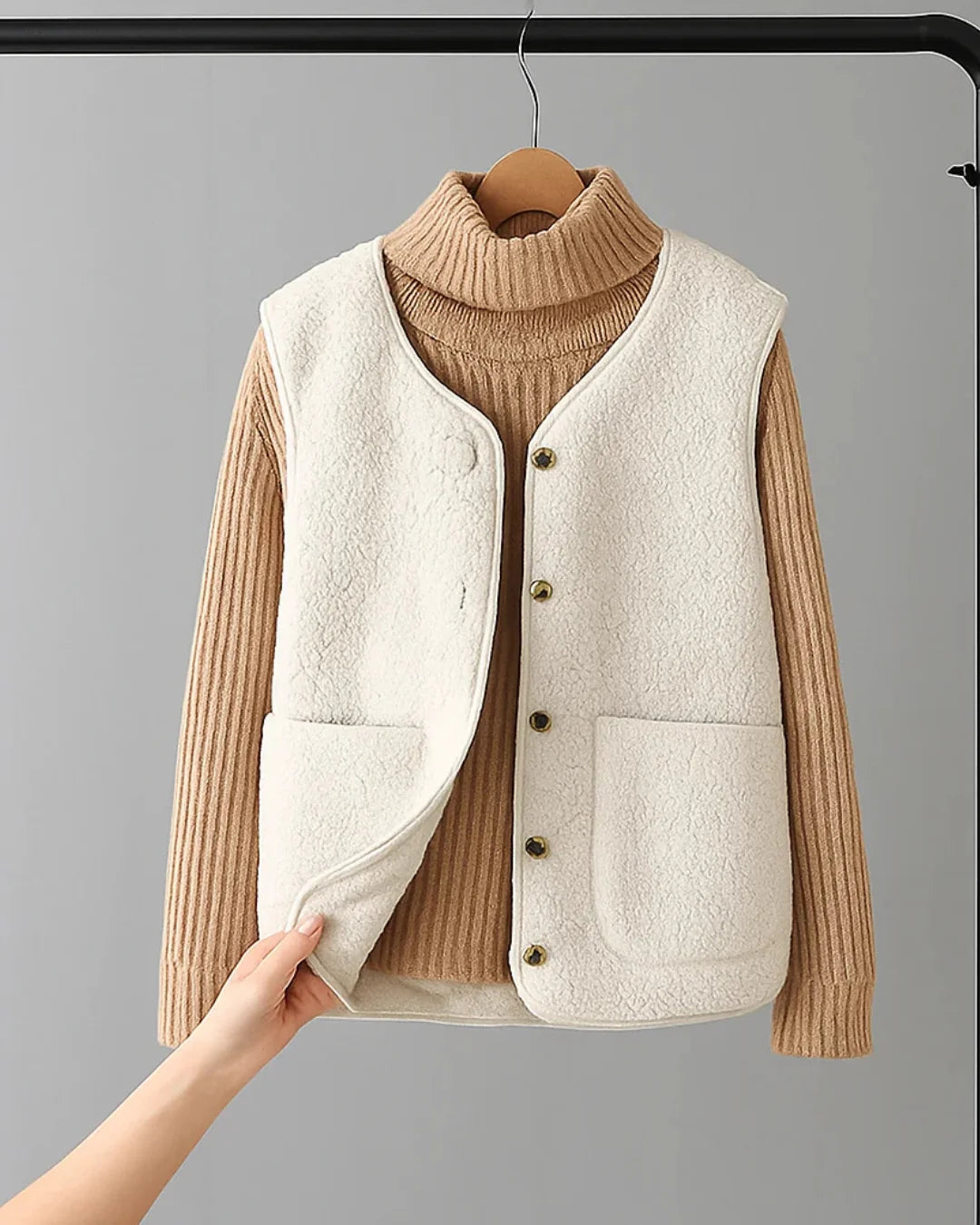 Solene™ – Parisian Wool Cardigan for Effortless Elegance