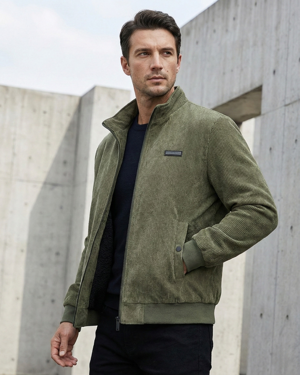 Nordhelm™ – Winddichte, gefütterte Winterjacke für Herren