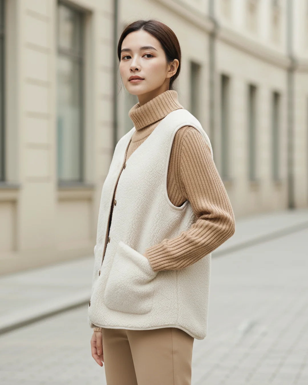 Solene™ – Parisian Wool Cardigan for Effortless Elegance