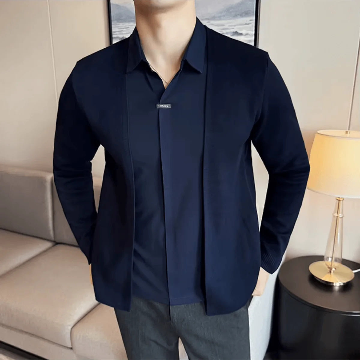 Layer™ – 2-in-1 Shirt with Cardigan Effect