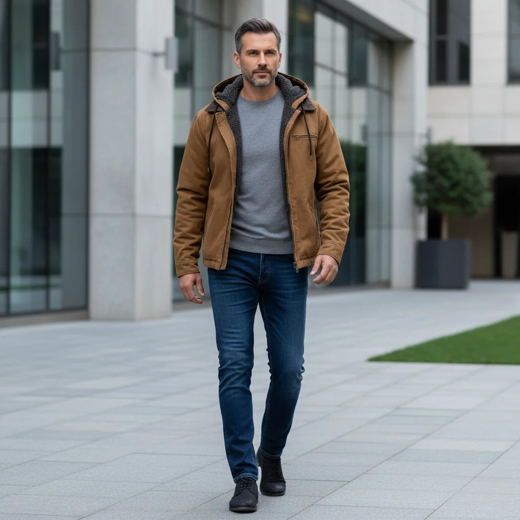 2. Heavy-weight fabric that actually recovers after you sit, drive, or carry a bag