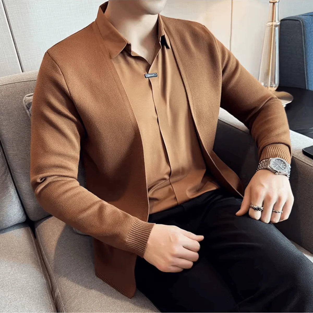 Layer™ – 2-in-1 Shirt with Cardigan Effect