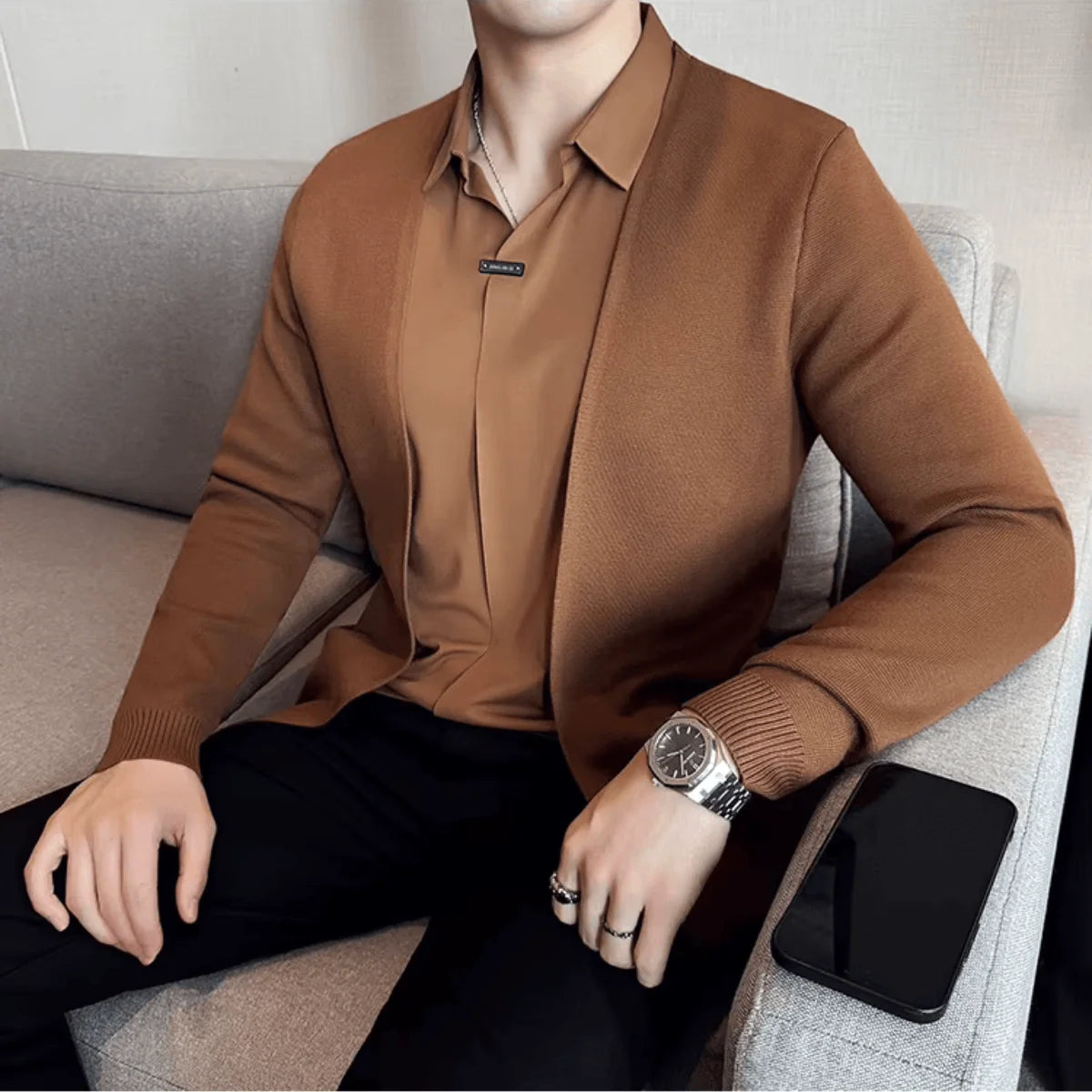 Layer™ – 2-in-1 Shirt with Cardigan Effect