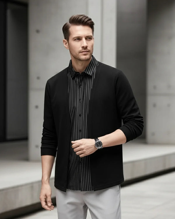 Gianluigi™ – Italian Cut 2-in-1 Cardigan Shirt