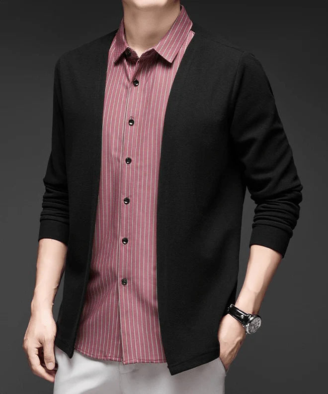 Gianluigi™ – Italian Cut 2-in-1 Cardigan Shirt