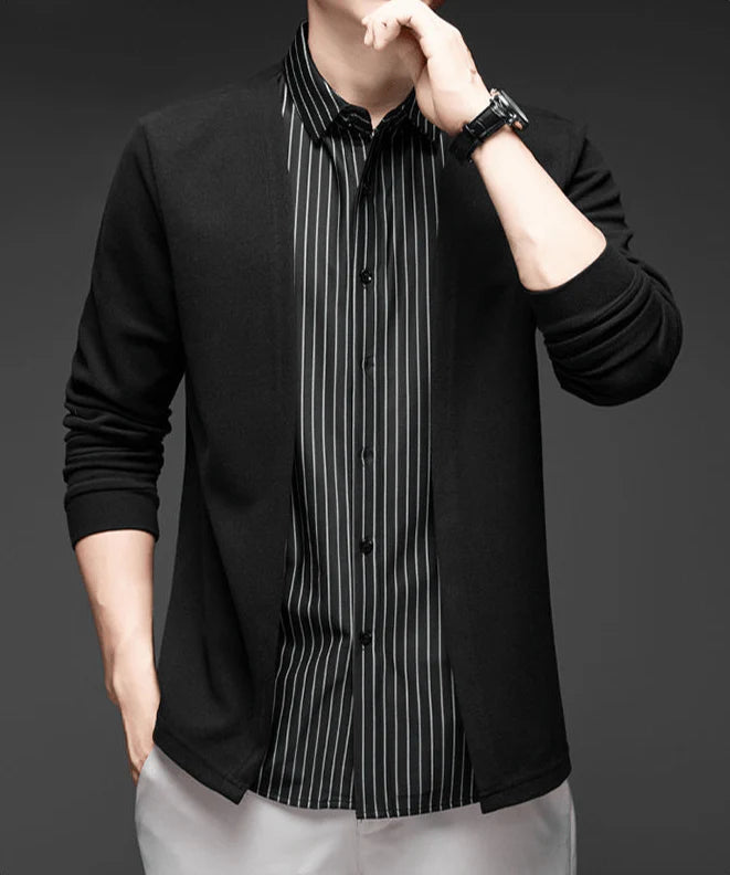 Gianluigi™ – Italian Cut 2-in-1 Cardigan Shirt