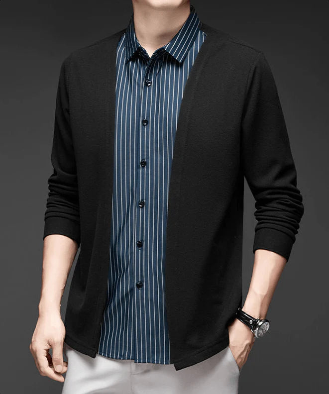 Gianluigi™ – Italian Cut 2-in-1 Cardigan Shirt