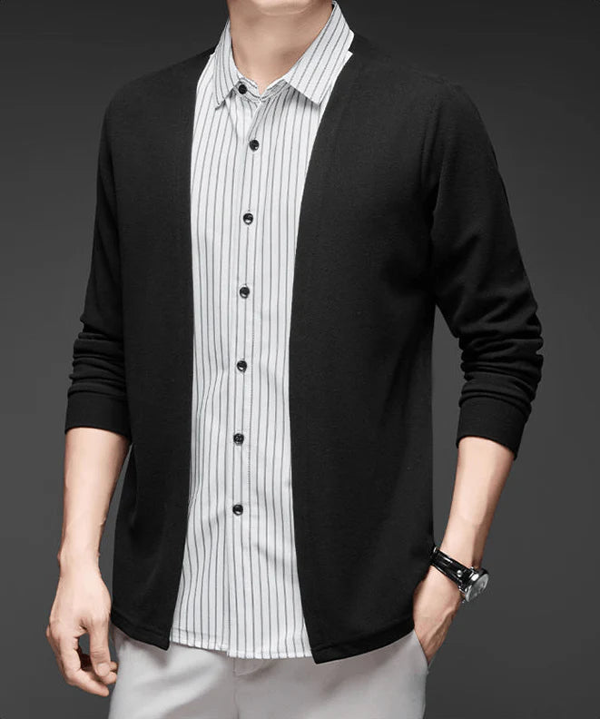 Gianluigi™ – Italian Cut 2-in-1 Cardigan Shirt