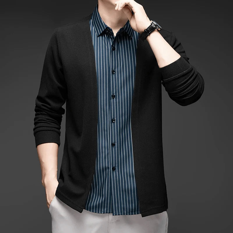 Gianluigi™ – Italian Cut 2-in-1 Cardigan Shirt