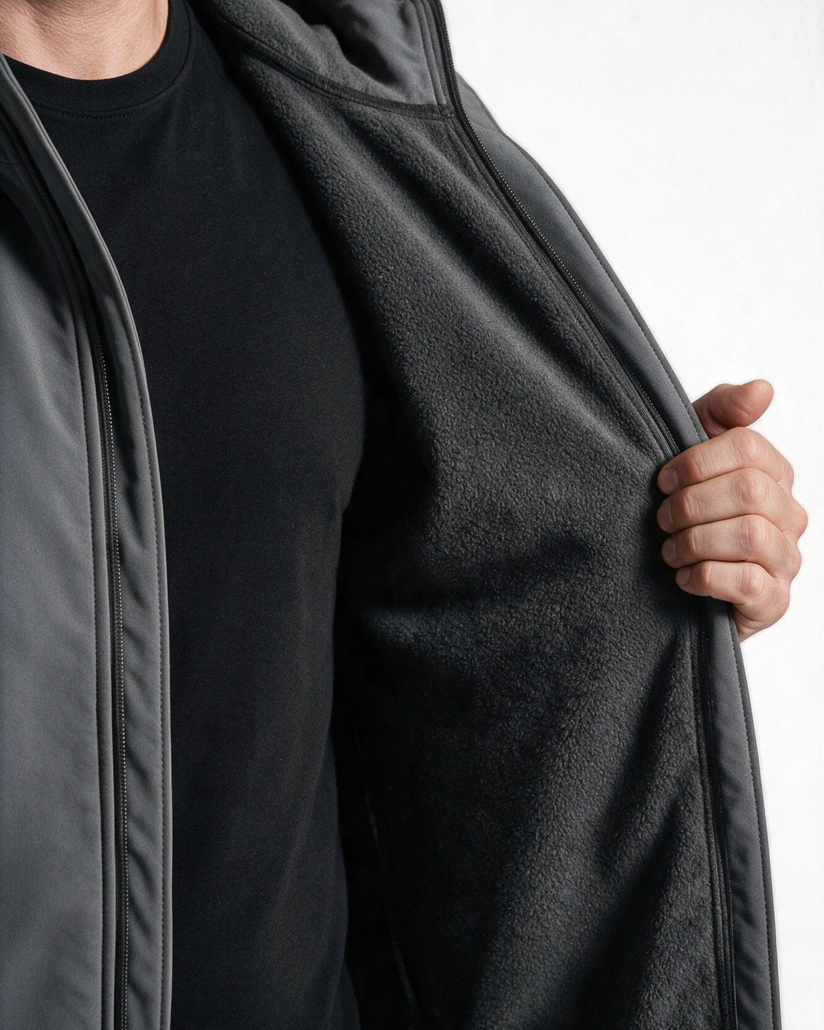 Braddock jacket fleece lining, close-up