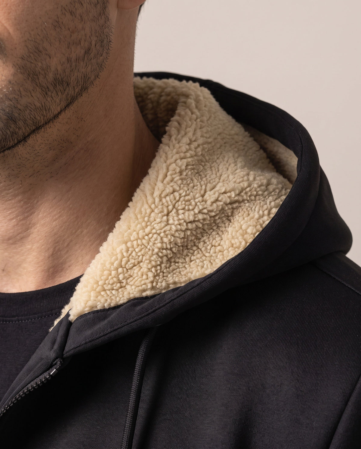 Fendrick men's sherpa-lined hooded jacket, sherpa-lined hood detail