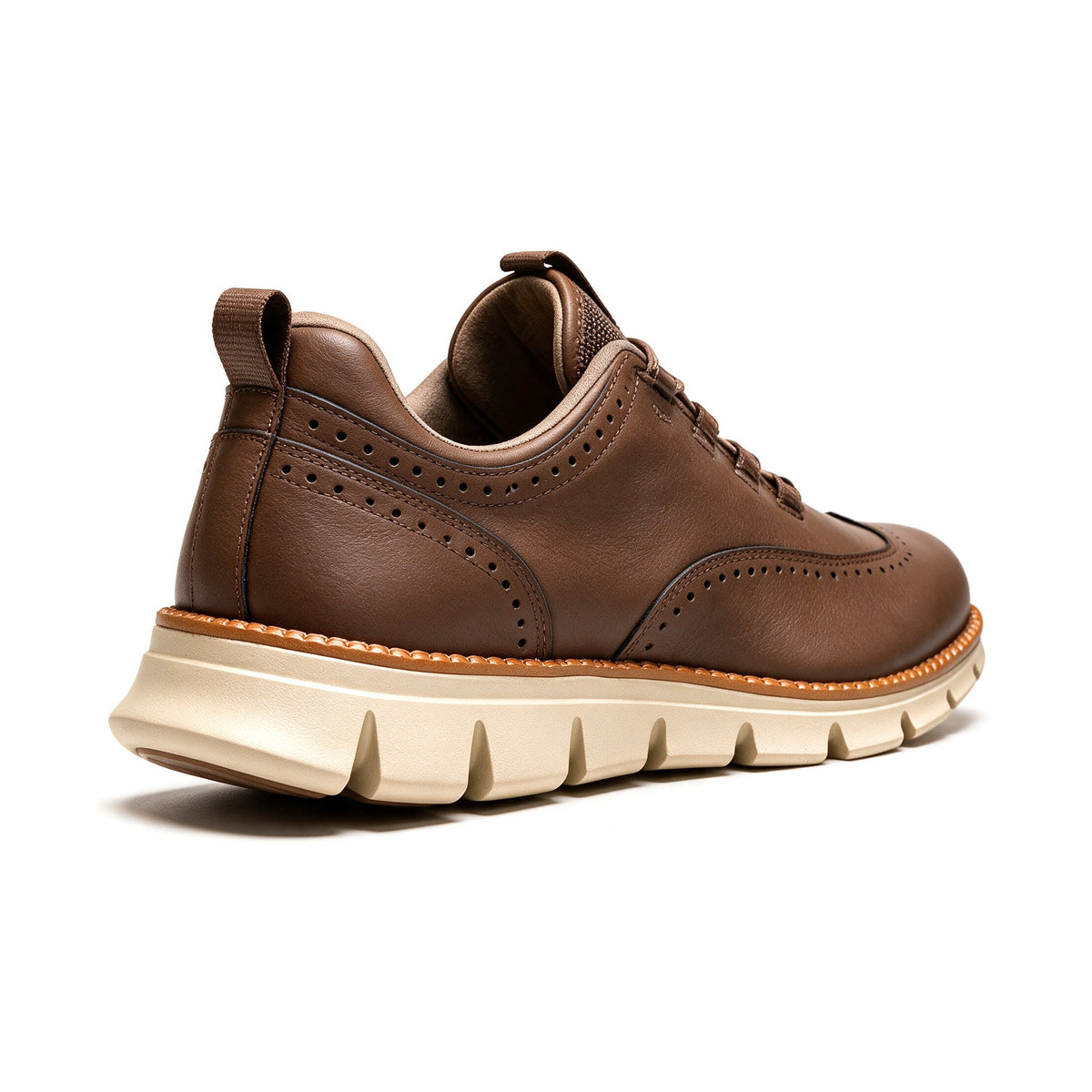 Pemberton wingtip sneaker in Brown, rear view